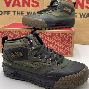 Vans Green and Black Lace Up Boots